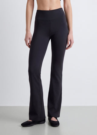 Solid colour long flared leggings
