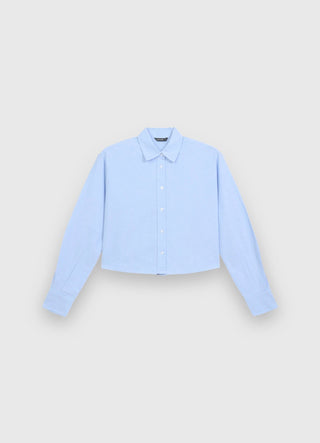 Camicia crop in cotone
