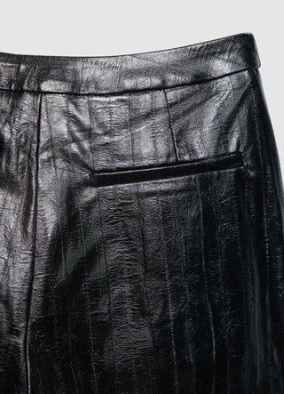 Shorts effet cuir uni