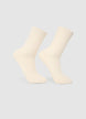 Lot de 2 paires de chaussettes côtelées et torsadées - TU