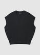 Gilet in maglia oversize scollo a V - S