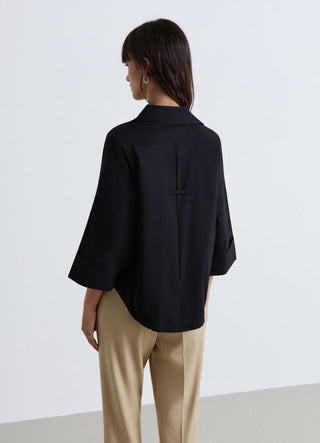 Oversize-Hemd mit V-Ausschnitt