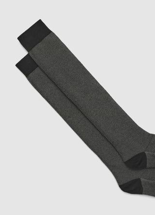 Solid-colour long knitted socks