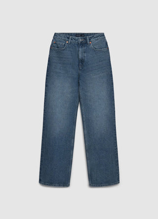 Jeans wide leg a vita alta