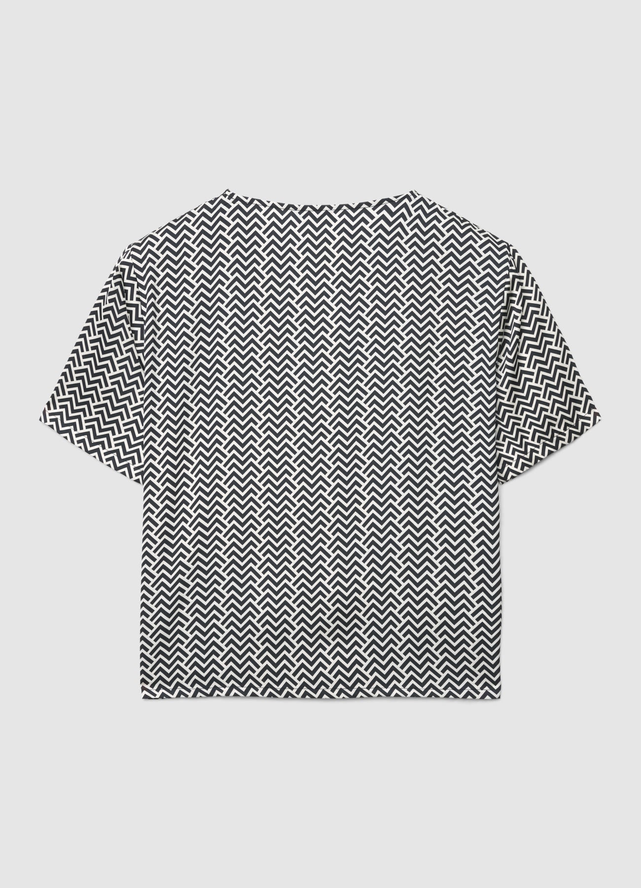 Chevron print satin-effect T-shirt – Calliope