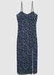 Langes Blumenkleid mit Schlitz - XS