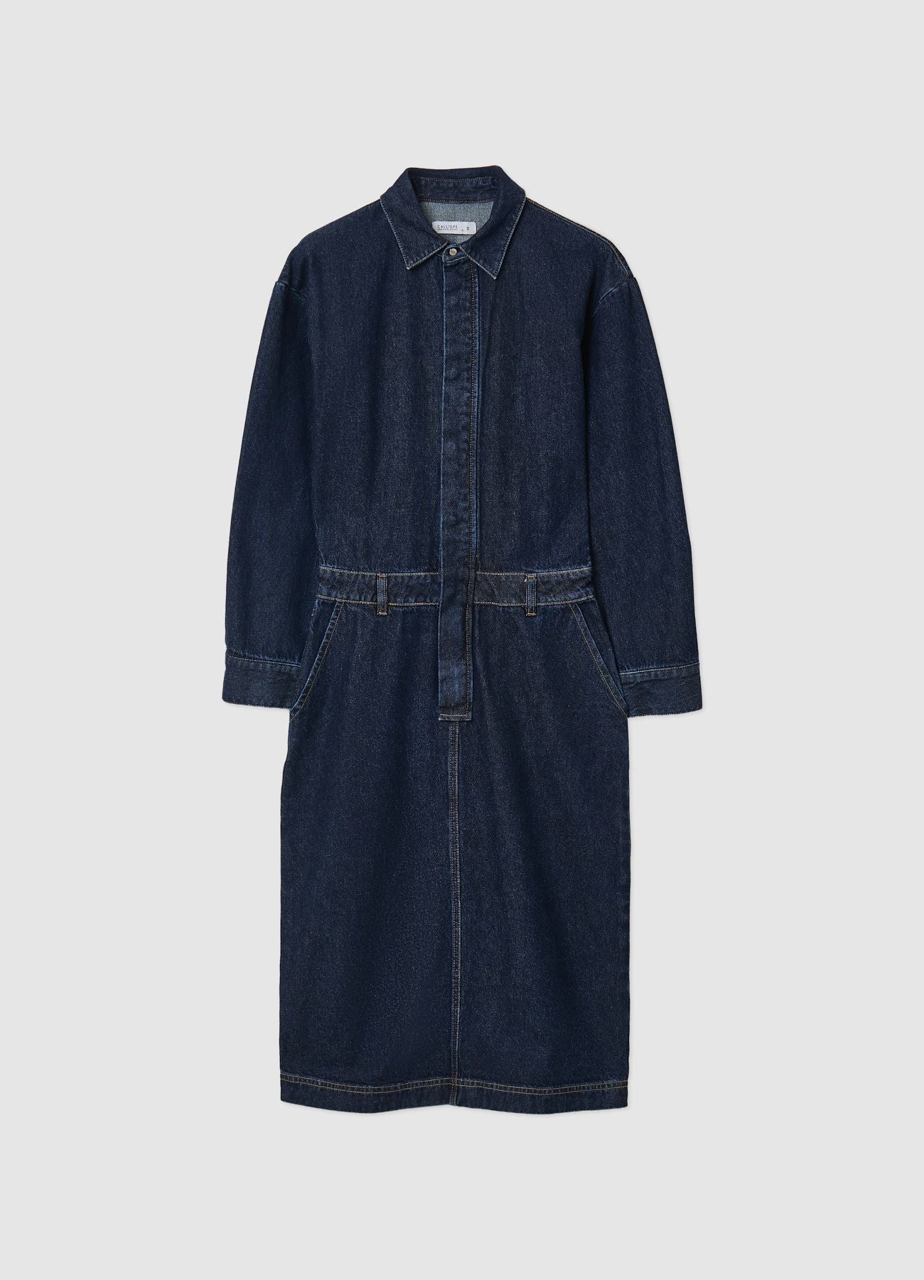 Midi denim dress with pockets – Calliope