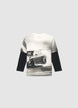 T-shirt oversize με στάμπα αυτοκινήτου - 10-11