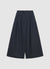 Cropped wide-leg culotte trousers with a herringbone pattern