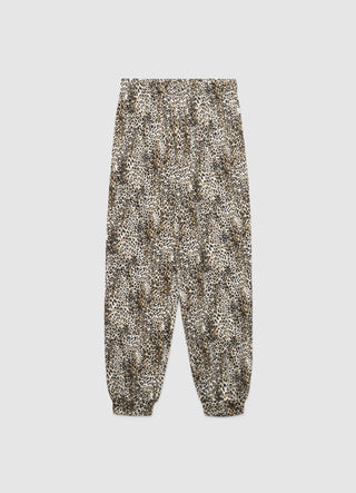 Pyjama set with leopard print top and trousers