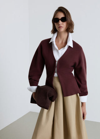 Cardigan with hooks