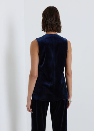 Gilet con bottoni gioiello