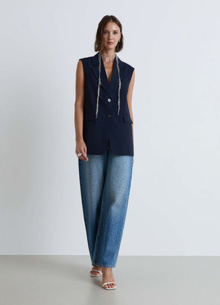 Long tailored two-button waistcoat
