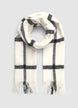 Scarf with checked fringes - TU