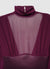Body in Feinstrick mit transparentem Einsatz