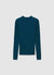Long-sleeved ribbed T-shirt with a high collar