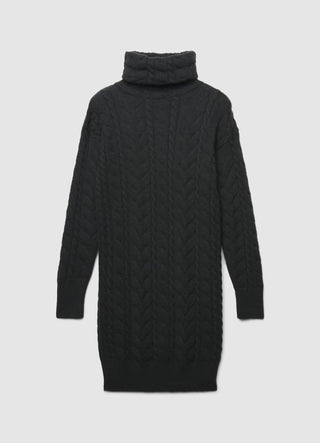 Rollkragenpullover mit Zopfmuster