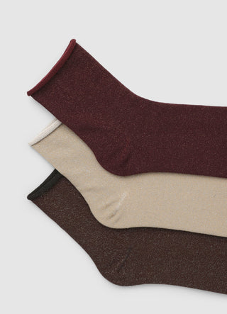 Pack 3 calze effetto luccicante