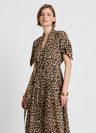 Animal print shirt dress with belt SAB0083087001SC692 – Calliope