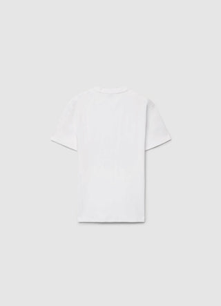 Plain-coloured T-shirt with ribbed texture