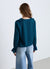 Blouse with faux satin ruffles