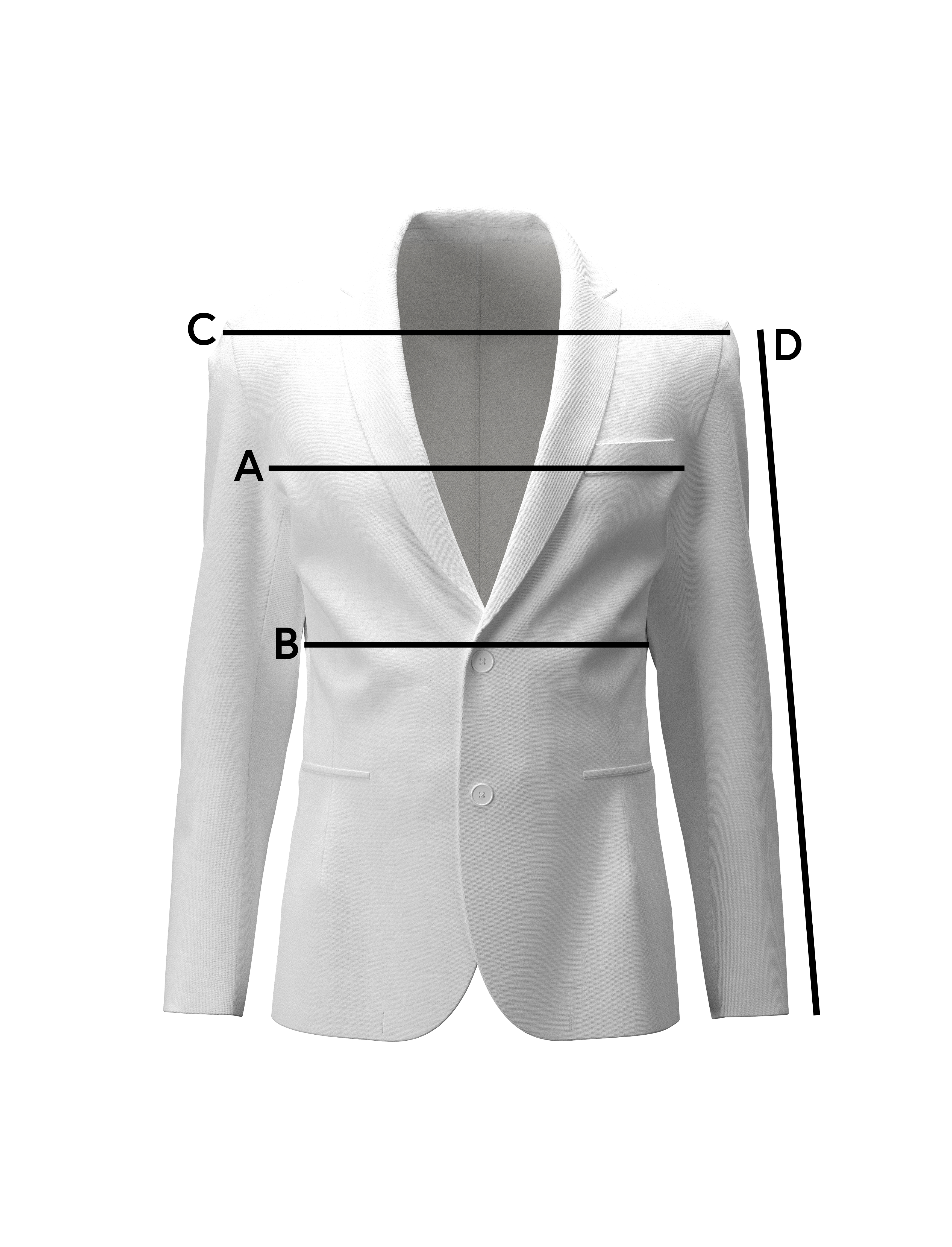 Guida punti di misura - Giacca Uomo