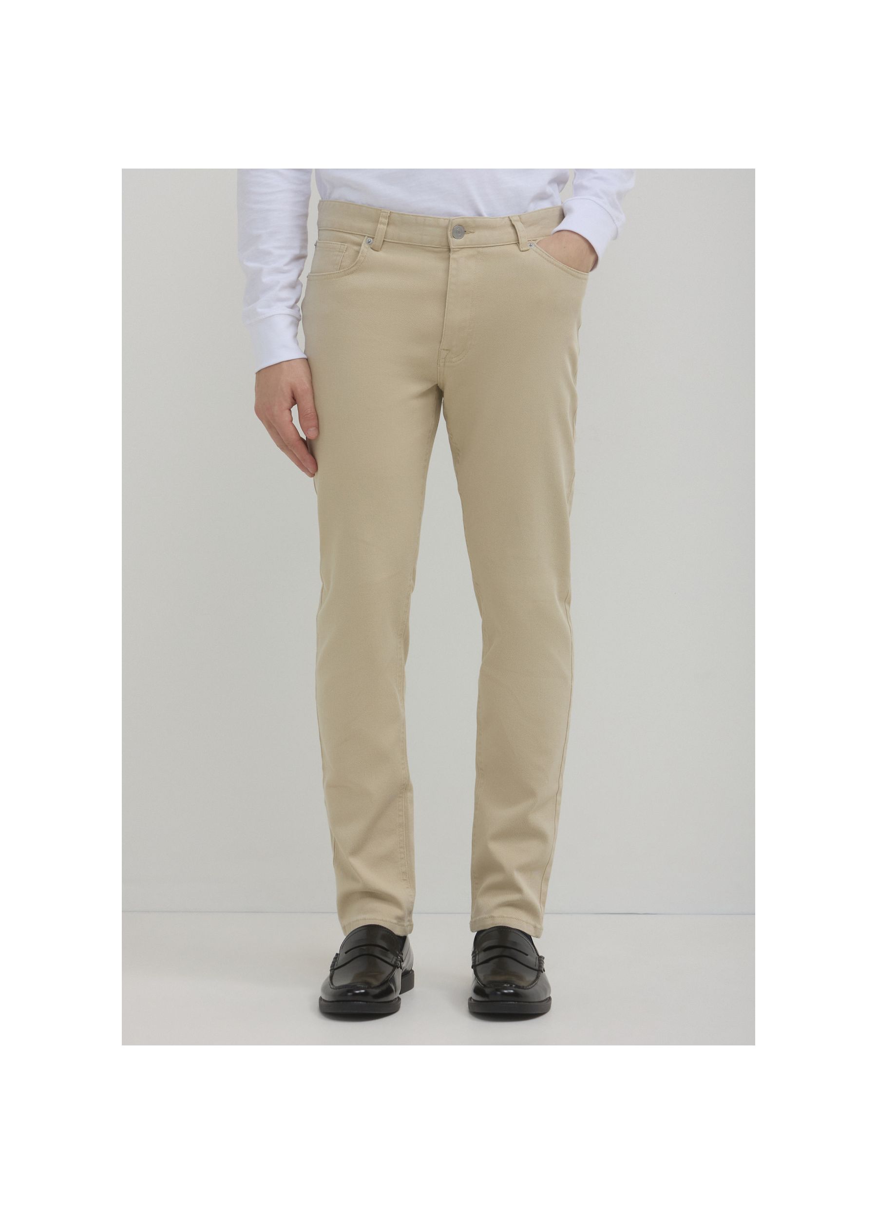 Slim five-pocket trousers beige | Calliope