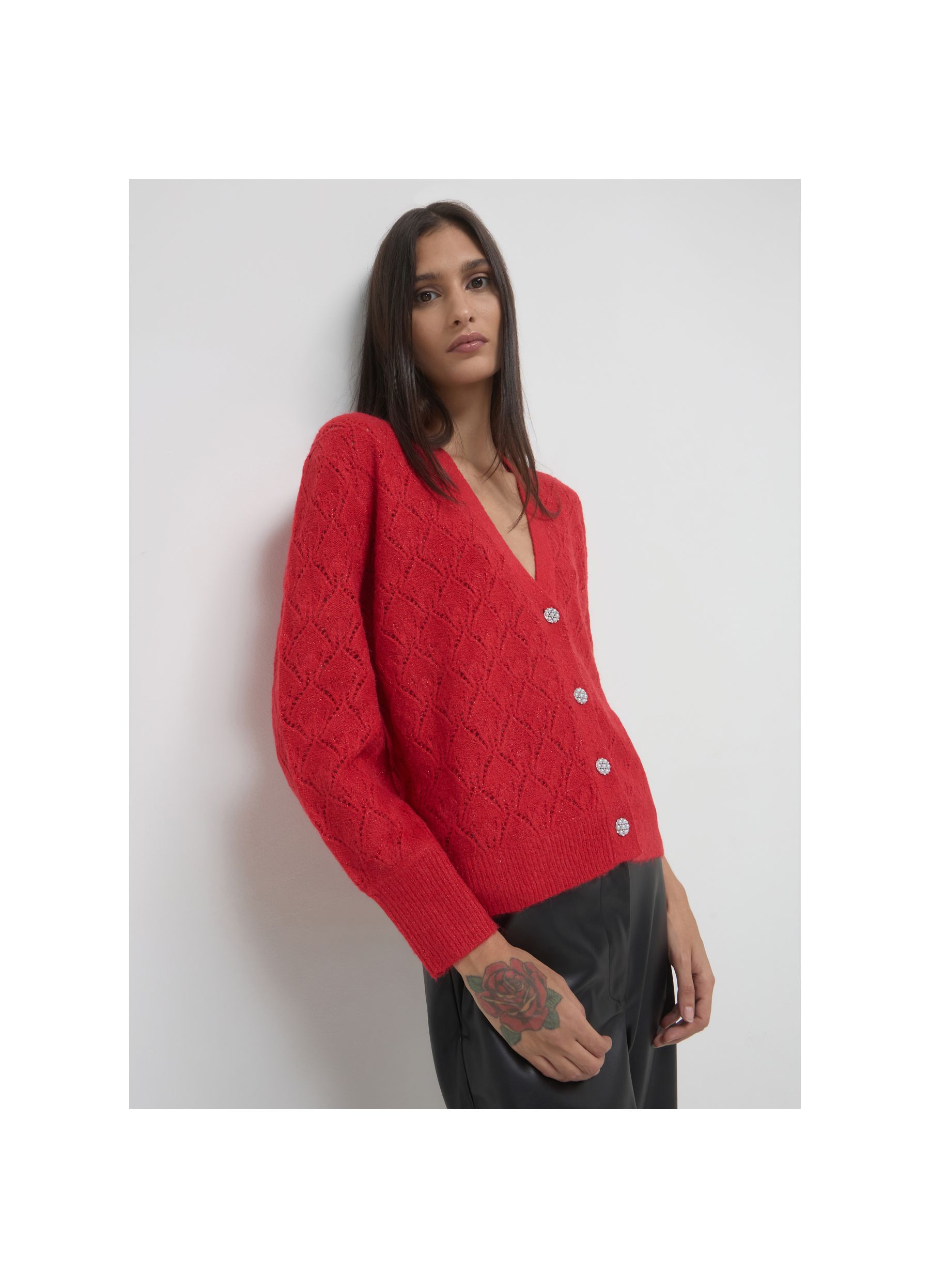 THE TOE BAKER CARDIGAN (RED) THETOE TOÉ Baker Cardigan THETOE THE TOE BAKER CARDIGAN (RED) THETOE TOÉ Baker Cardigan THETOE