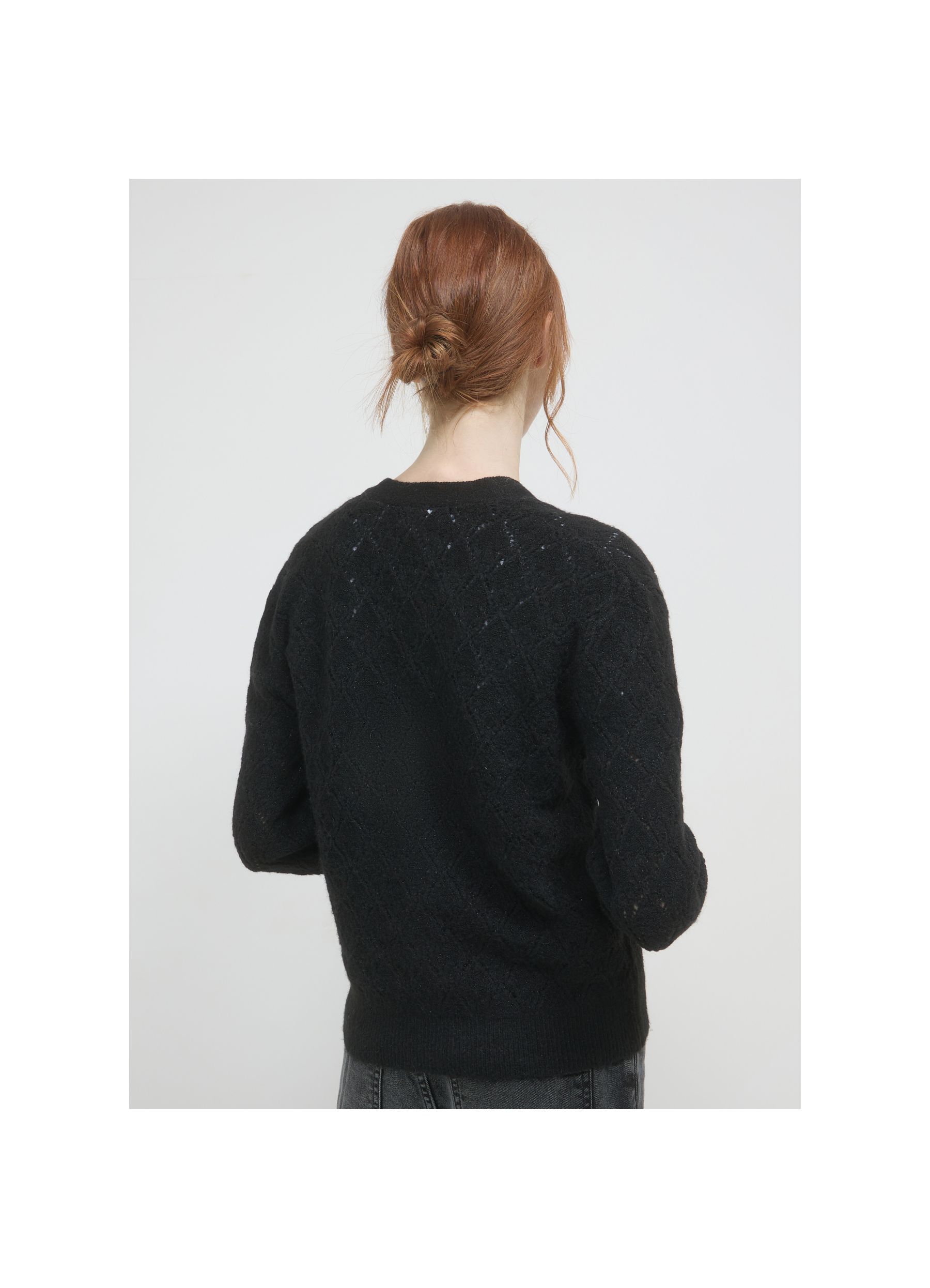 Three-button cardigan ultrablack | Calliope Three-button cardigan ultrablack | Calliope