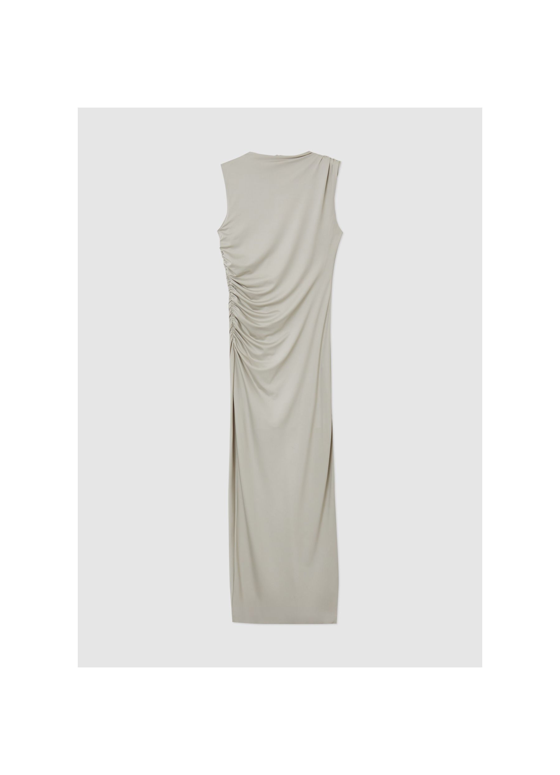 Long dress with ruffle ecru | Calliope