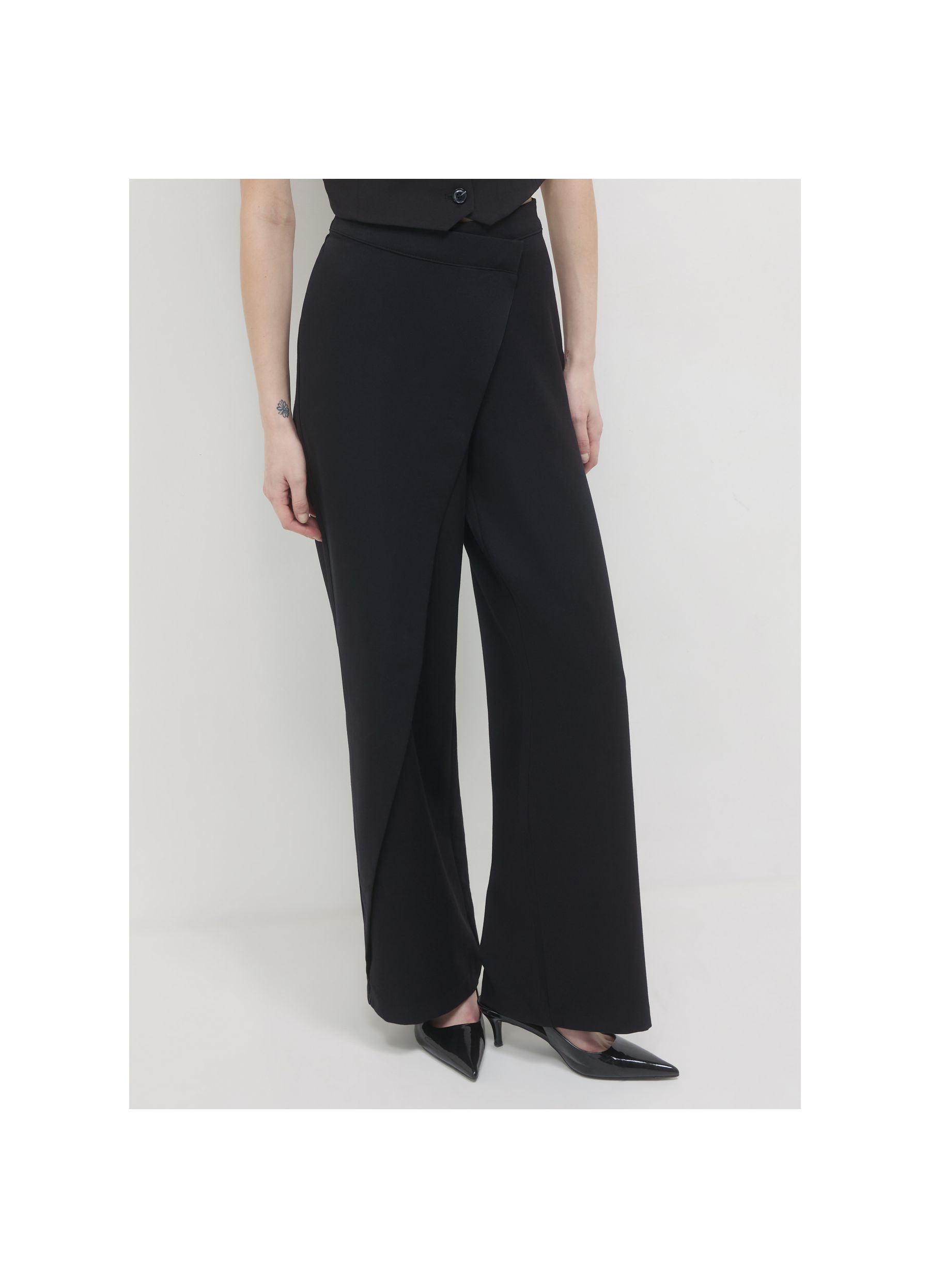 Wrap trousers ultrablack | Calliope