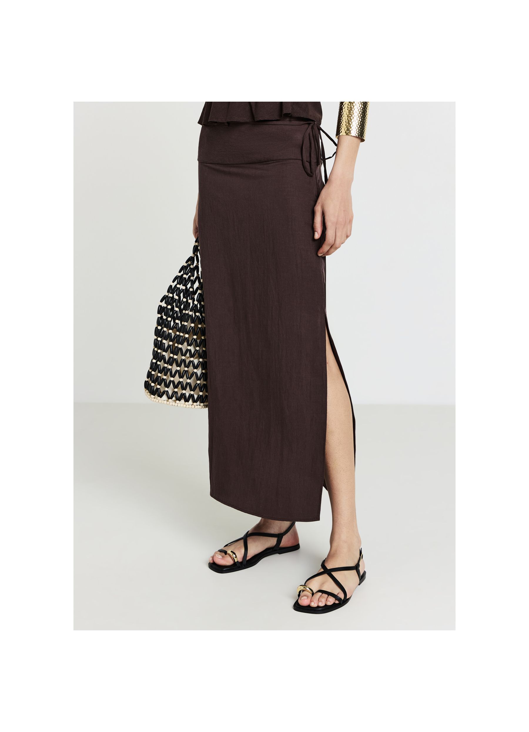 24年 極上美品 クラネ CLANE DEEP SLIT LONG SKIRT Long skirt