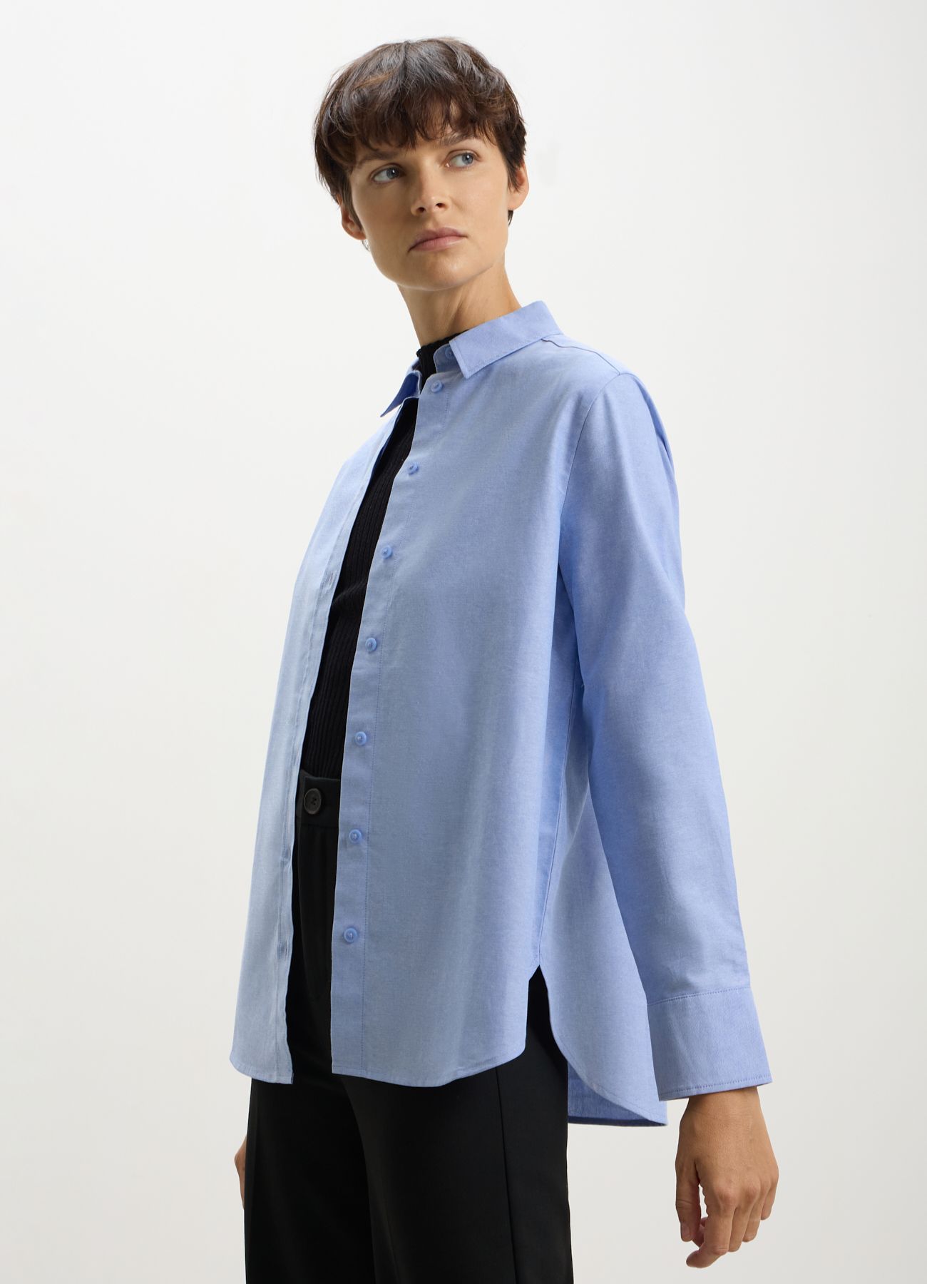 ウィンダンシー「BALLOON OXFORD SHIRT」 バルーンロゴ刺繍｜シャツ 