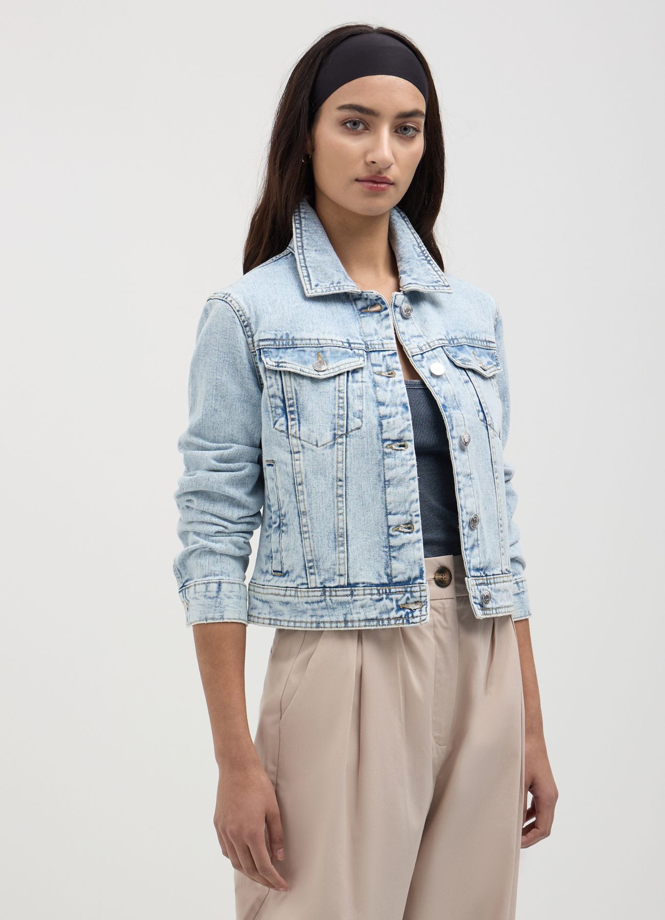 Giubbino in denim blu denim chiaro | Calliope