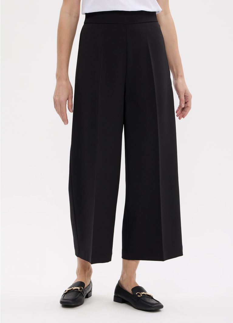 Pantalone palazzo cropped ultrablack Calliope
