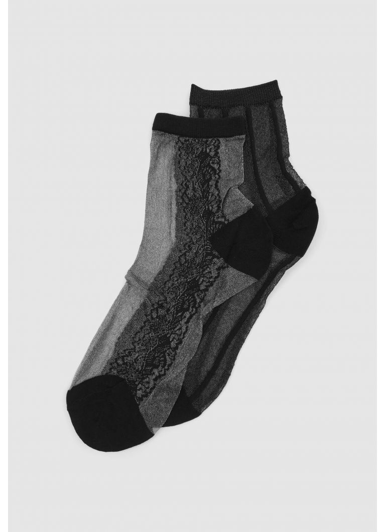 Pack 2 jacquard socks var ultrablack | Calliope