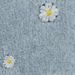 Cropped jeans with daisy embroidery Var light blue denim