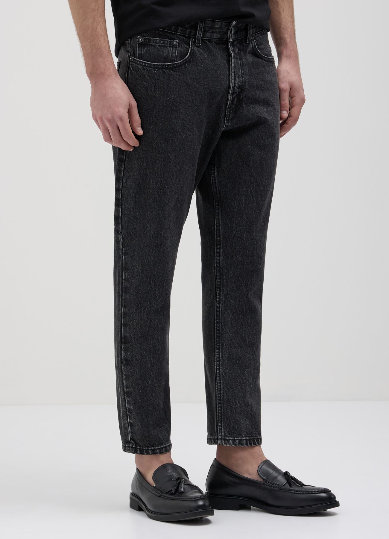 Jeans cropped nero denim Calliope