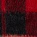 Tartanový sveter z umelej kožušiny Var červená