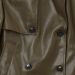 Leather-effect short trench coat Green Khaki