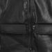 Leather-effect crop jacket Ultrablack