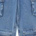 Wide leg cargo jeans Middle blue denim