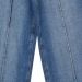 Wide leg jeans with ribbing Middle blue denim