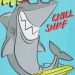 T-shirt oversize stampa squalo Turchese chiaro