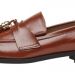 Slim moccasin with tassels Tabacco
