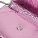 Leather-effect shoulder bag with chain Pink