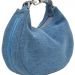 Shoulder bag with chain Light blue denim