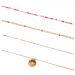 Pack 4 beads and flower necklaces Gold