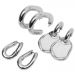 Pack 3 oval earrings Silver