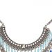 Beaded and fringed necklace Silver